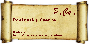 Povinszky Cserne névjegykártya